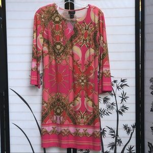 Enfocus Studio Dress Pink Boho Gold Designs